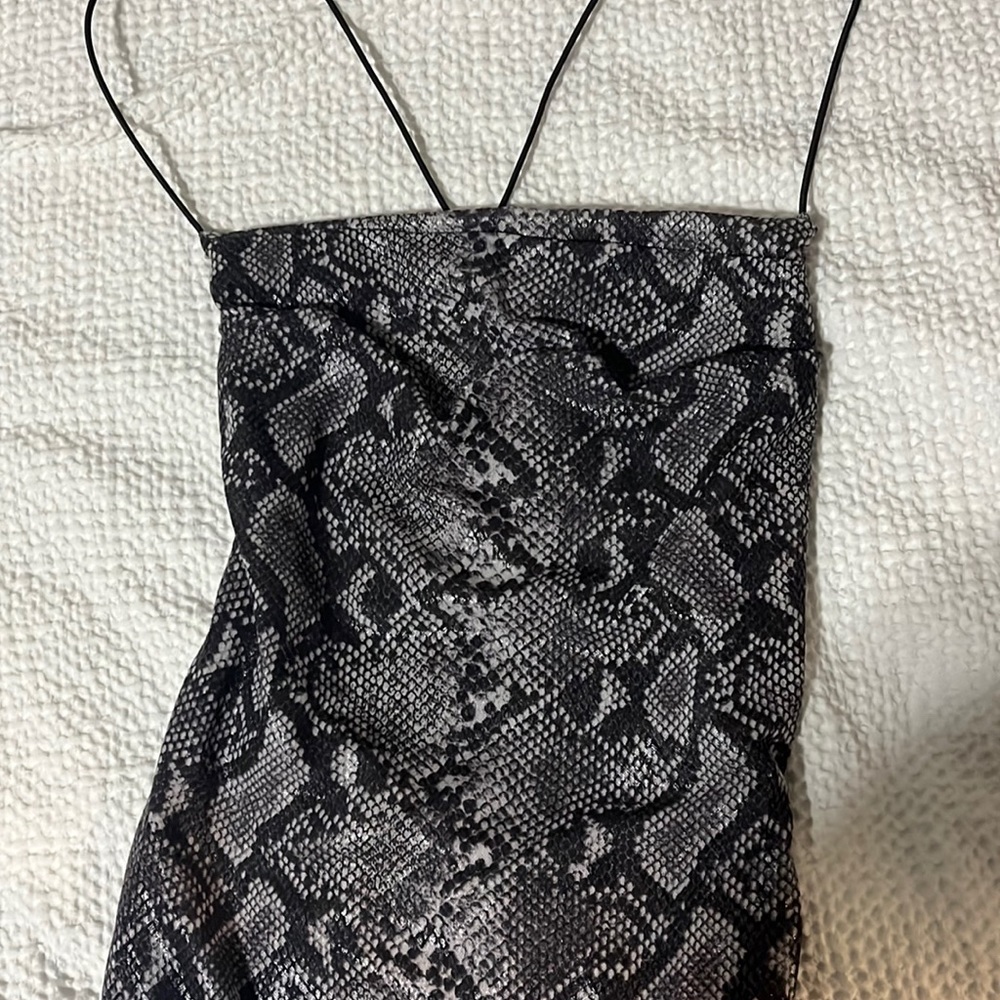 Snake Skin Tiger Mist Mini Dress